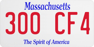 MA license plate 300CF4