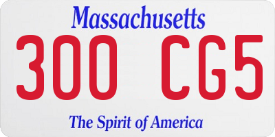 MA license plate 300CG5