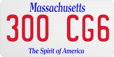 MA license plate 300CG6
