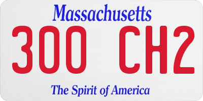 MA license plate 300CH2