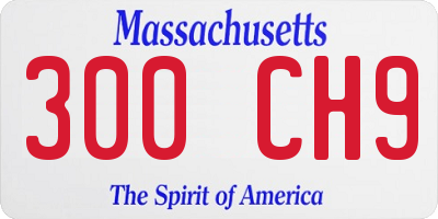 MA license plate 300CH9