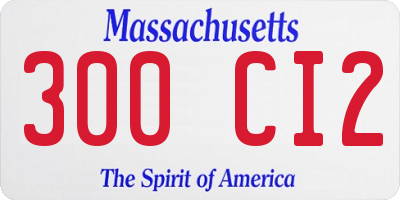 MA license plate 300CI2
