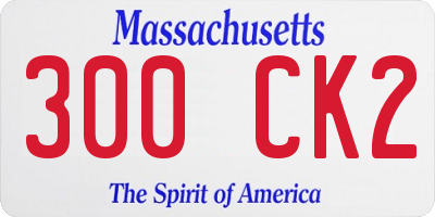 MA license plate 300CK2