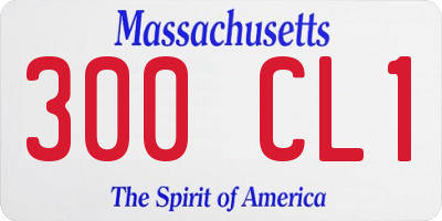 MA license plate 300CL1