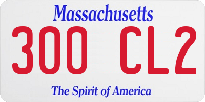 MA license plate 300CL2