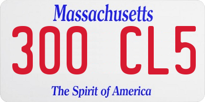 MA license plate 300CL5