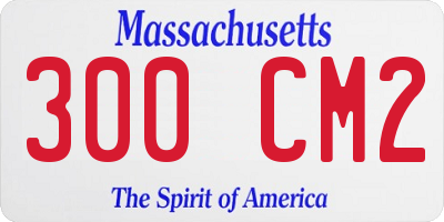 MA license plate 300CM2