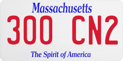MA license plate 300CN2