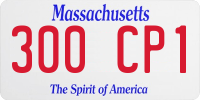 MA license plate 300CP1