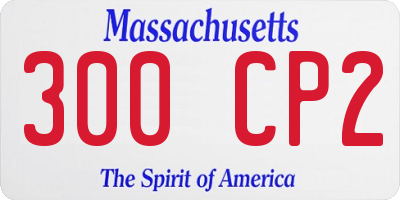 MA license plate 300CP2