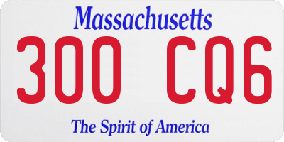 MA license plate 300CQ6