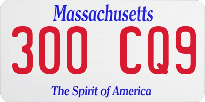 MA license plate 300CQ9