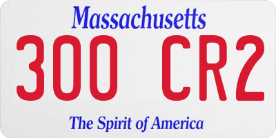 MA license plate 300CR2