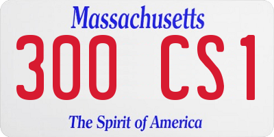 MA license plate 300CS1