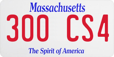 MA license plate 300CS4