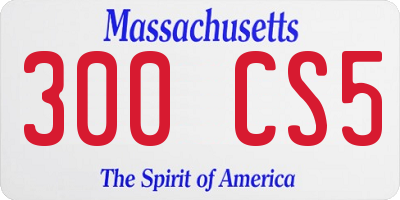 MA license plate 300CS5