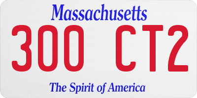 MA license plate 300CT2