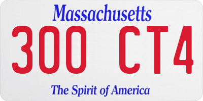 MA license plate 300CT4
