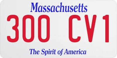 MA license plate 300CV1