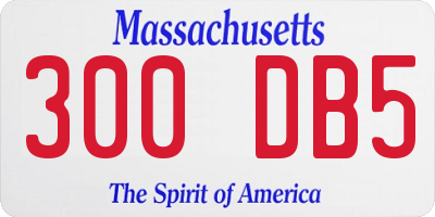 MA license plate 300DB5