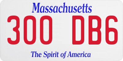 MA license plate 300DB6
