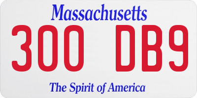 MA license plate 300DB9