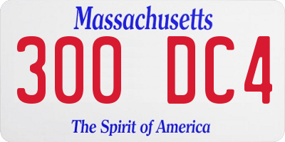 MA license plate 300DC4