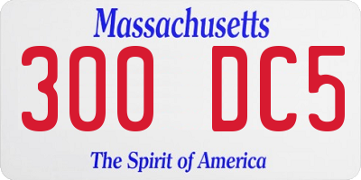 MA license plate 300DC5