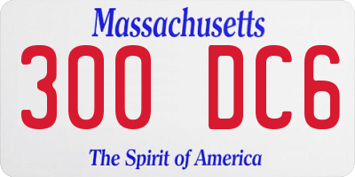 MA license plate 300DC6