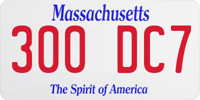 MA license plate 300DC7