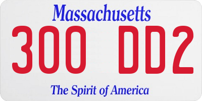 MA license plate 300DD2