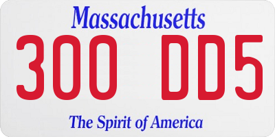 MA license plate 300DD5