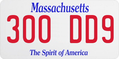 MA license plate 300DD9