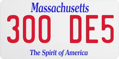 MA license plate 300DE5