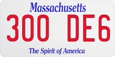 MA license plate 300DE6