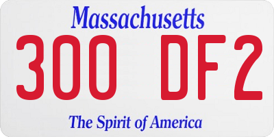 MA license plate 300DF2