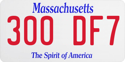 MA license plate 300DF7