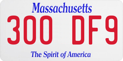 MA license plate 300DF9