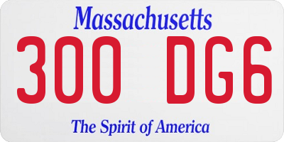 MA license plate 300DG6