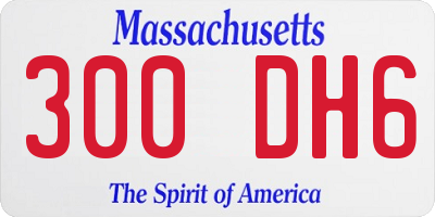 MA license plate 300DH6
