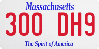 MA license plate 300DH9