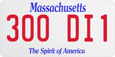 MA license plate 300DI1
