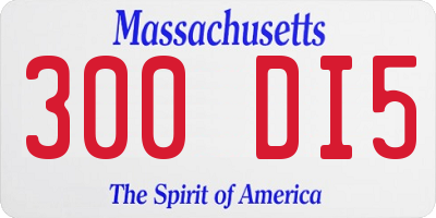 MA license plate 300DI5