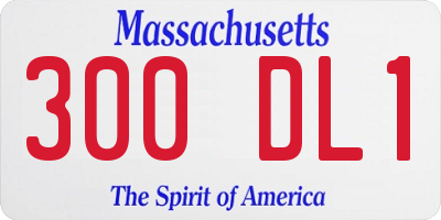 MA license plate 300DL1