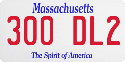 MA license plate 300DL2