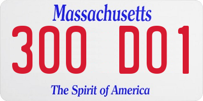 MA license plate 300DO1