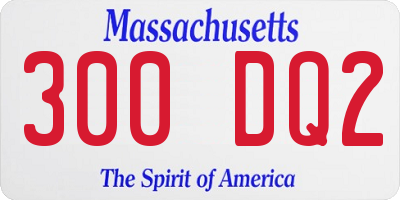 MA license plate 300DQ2