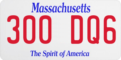 MA license plate 300DQ6