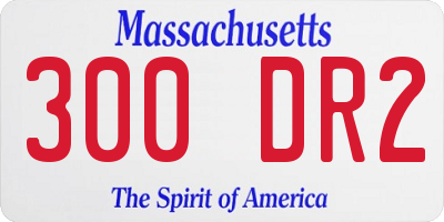 MA license plate 300DR2