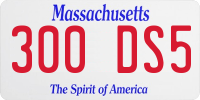 MA license plate 300DS5